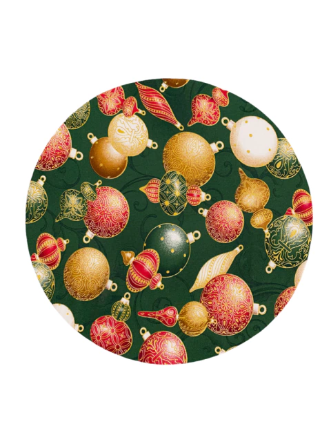 KIT 6 CAPAS DE SOUSPLAT BOLA DE NATAL VERDE