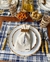 GUARDANAPO OFF WHITE CHURRASCO BORDADO AZUL MARINHO - comprar online