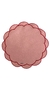 JOGO AMERICANO IMPERMEÁVEL FLORA ROSA BORDADO VERMELHO