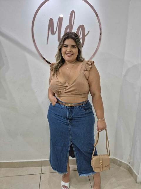 Saia Midi Jeans