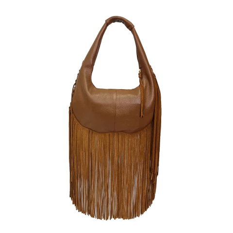 Bolsa em Couro Baguete Franja Longa - comprar online