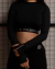 CROP TOP MANGA LARGA NEGRO