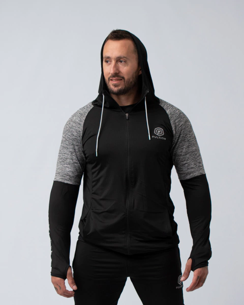 Campera con Capucha Combinada