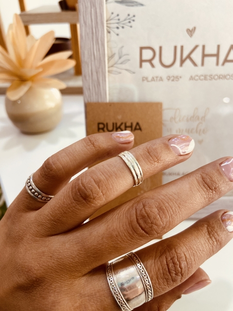 ANILLO MIDI TRIPLE BLANCO