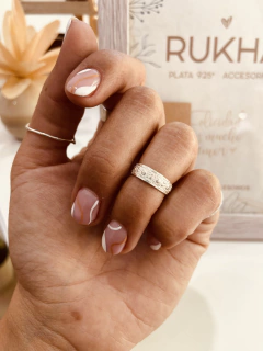 ANILLO MIDI PUNTITOS BLANCO - comprar online