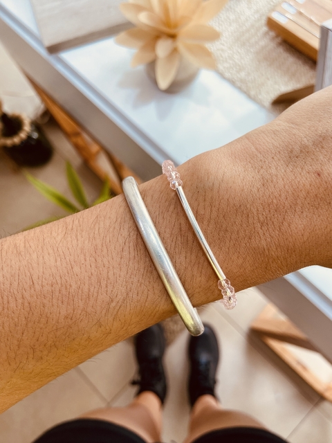 PULSERA TUBO ROSA ELÁSTICA