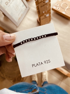 PULSERA BOLITAS NEGRA GRUESA - comprar online