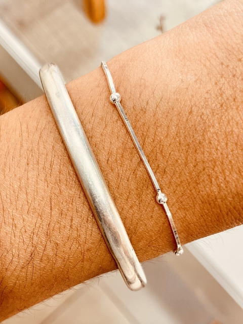 PULSERA COLA DE RATA CON BOLAS - comprar online