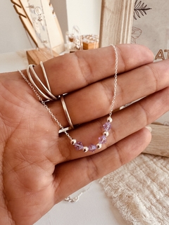 CHOKER ISLAS LILA 45 CM - Rukha Accesorios