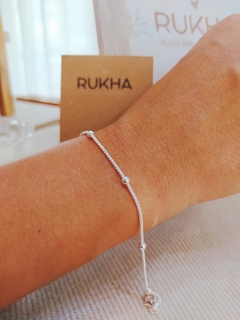 PULSERA CORDON BRILLO CON BOLAS en internet
