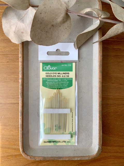 Agulhas Milliners Gold Eye Clover - nº 3 à 9 - para rococó, nó francês e colonial