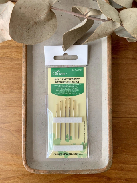 Agulhas Tapestry para bordar Gold Eye Clover - nº 18 /20/22 - ponta redonda