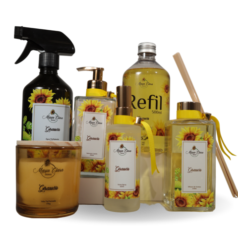 Kit Girassóis Maria Clara Aromas+1 Refil de 500 ml
