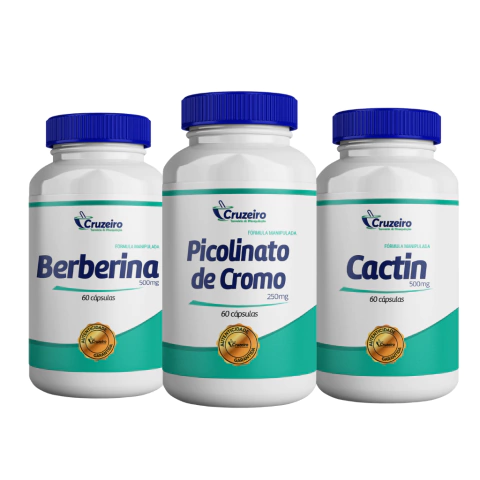 Combo Berberina + Picolinato de Cromo + Cactin