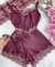 Baby Doll Encanto - MARSALA COM DOURADO chantilly