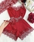 Baby Doll Encanto - VERMELHO COM BRANCO chantilly