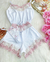 Baby Doll Encanto - BRANCO COM ROSE chantilly