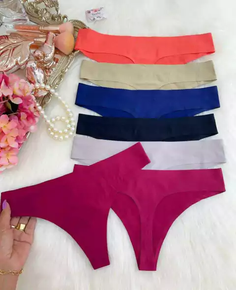 Calcinha sem costura ( corte a laser) KIT COM 12 CALCINHAS: 2P 4M 4G 2GG