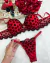 Conjunto Love com bojo - VERMELHO COM PRETO