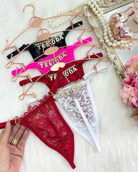 TESUDA - Calcinha sexy strass
