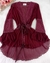 Robe em tule avulso marsala liso