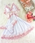camisola luxo sem bojo - BRANCO COM ROSA CHANTILLY