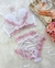 Conjunto Lacrador - BRANCOM COM ROSA CLARO chantilly