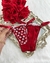 Calcinha Love - VERMELHO COM BRANCO