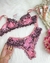 Conjunto sem Bojo com Aro - Rosa com Preto