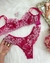 Conjunto sem Bojo com Aro - Rosa com Branco