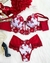 Cropped Floral - VERMELHO COM BRANCO