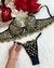 Conjunto sem bojo Love - PRETO COM DOURADO