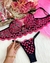 Conjunto sem bojo Love - Preto Com PINK NEON - comprar online