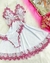 camisola luxo sem bojo - BRANCO COM PINK CHANTILLY