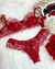 Conjunto sem Bojo com Aro - Vermelho com Branco ch
