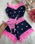 Baby Doll Encanto - PRETO COM CORAÇÃO ROSA