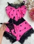 Baby Doll Encanto - ROSA COM CORAÇÃO PRETO