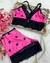 Baby doll PAIXÃO - ROSA COM CORAÇÃO PRETO