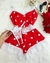 Baby Doll Encanto - VERMELHO COM CORAÇÃO BRANCO