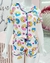 Pijama Americano Fluity - DONUTS COM AZUL