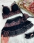 Lingerie Romance - bicolor PRETO COM ROSA - comprar online