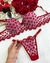 Conjunto Love com bojo - VERMELHO COM TULE BRANCO