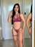 Conjunto sem bojo Love - Preto Com PINK NEON