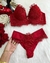 Conjunto Cristal TULE CORAÇÃO - VERMELHO