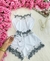 Baby Doll Encanto - BRANCO COM PRETO - comprar online