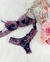 Conjunto sem bojo com aro Azul com rosa francesa - comprar online