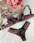 Conjunto com bojo francesa - Preto com Rose