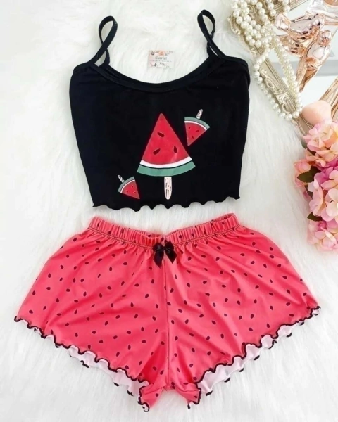 Pijama Virginia MELANCIA PRETO