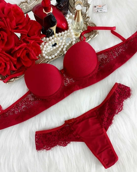 Conjunto com Bojo Básico vermelho