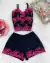 Baby Doll Luna francesa - PRETO COM PINK